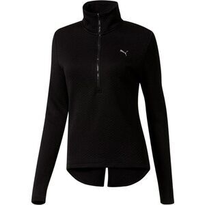 PUMA Nocturnal Black 3/4 Zip Athletic Pullover S